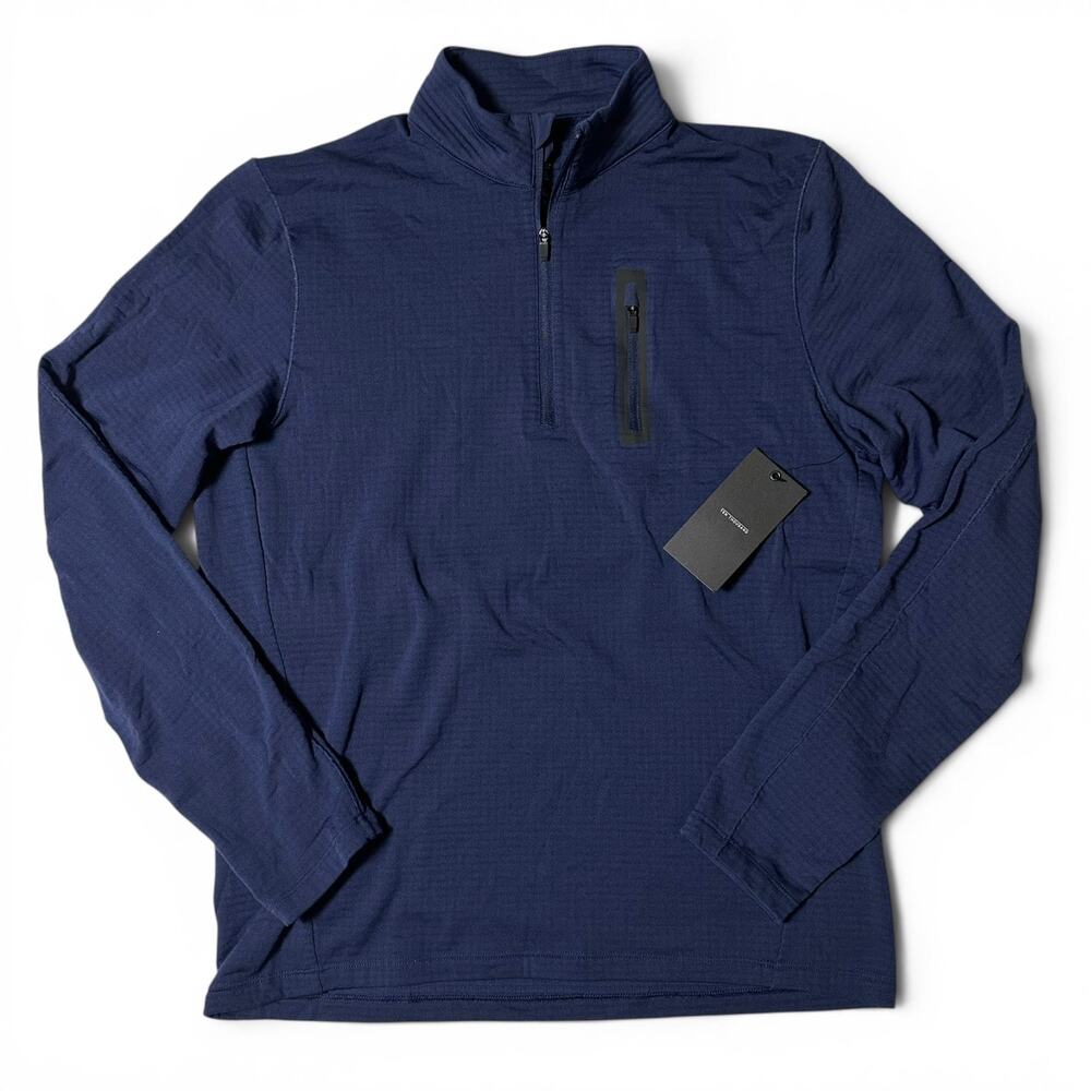 Ten Thousand Overzip 1/4 Zip Mens Size M Blue Pullover Stretch Anti Odor NWT